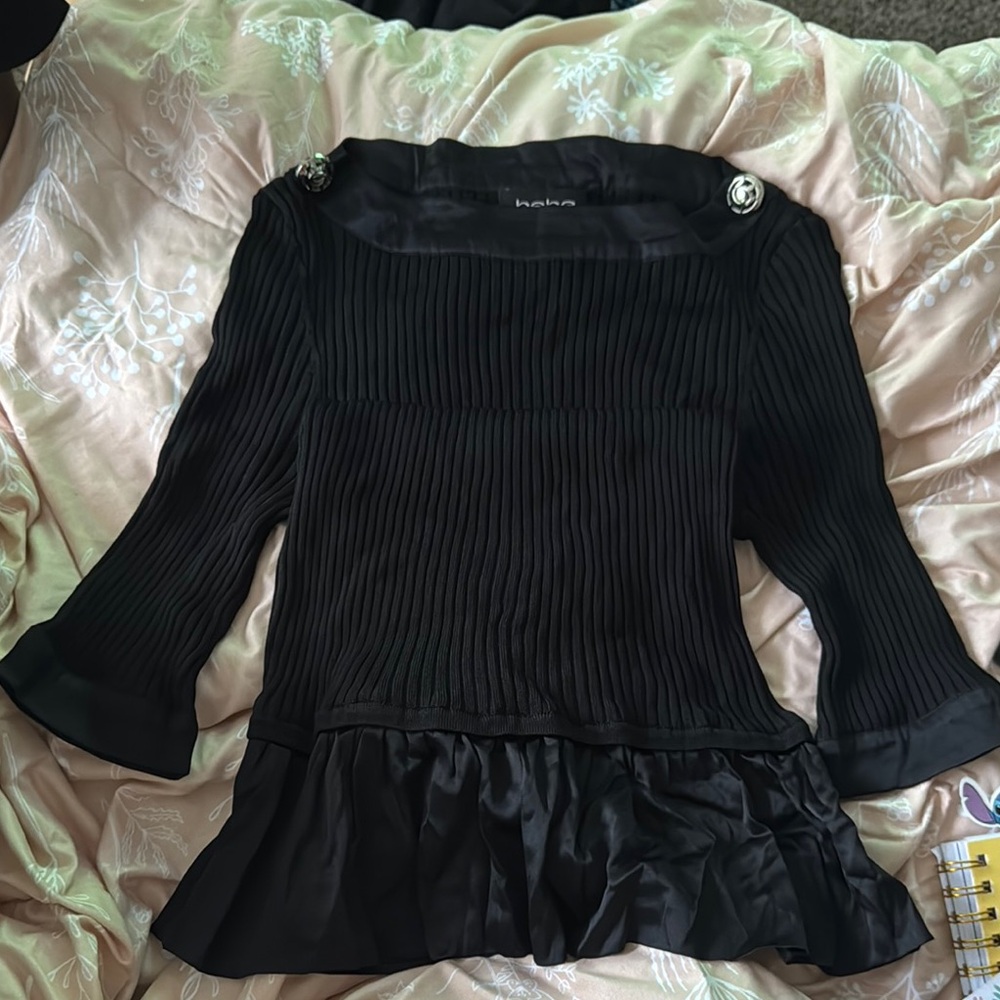 Bebe Elegant Petite Black Dress.
